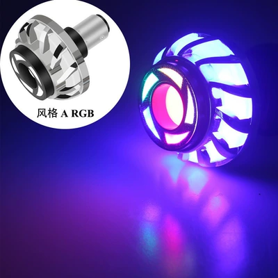 Motorcycle Colorful Brake Light Angel Eye Flashing Tail Light Electric Vehicle Led Brake Flashing Rear Tail Light Anti-Collision (Brake light) - style-a-colorful
