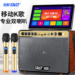 先科折りたたみ式スクリーン付きスピーカー、家庭用/屋外用カラオケ/ダンス用、工場卸売、Bluetoothスピーカー
