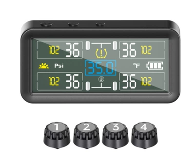T18 Tire Pressure Monitoring 6-Wheel Version Tpms Small Truck Tire Pressure Rv Tire Pressure European and American Market Hot Model Amazon Hot Model (Tire pressure monitoring system) - t18-model-4-wheels-supports-99bar144psi