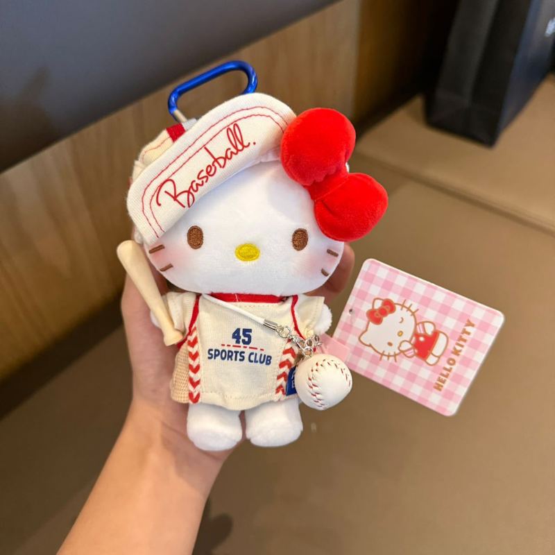 正版kt挂件HelloKitty三丽鸥毛绒公仔玩偶钥匙扣可爱包挂饰礼物|undefined