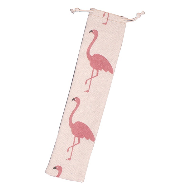 Cordón bolsa de lona bolsa de lino bolsa de almacenamiento de paja de acero inoxidable bolsa de vajilla cuchillo tenedor cuchara peine palillos bolsa de almacenamiento