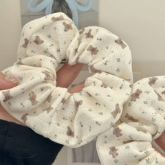かわいいベアー ~ アメリカのレトロな大腸ins風髪輪と同じ花の格子の髪飾りの女性シンプルで贅沢な起爆金