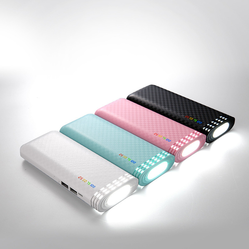 10000毫安双USB带灯高性价马塞克礼品logo定制充电宝