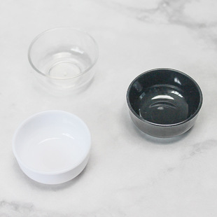 3cm doll house simulation small black bowl PS glossy printable mini food play container children's educational toy accessories