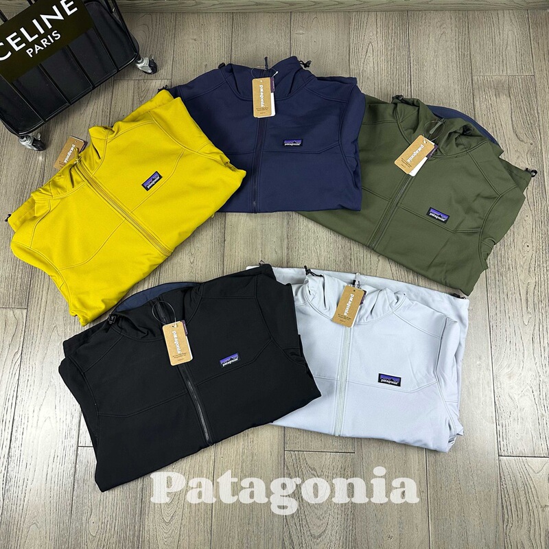 跨境巴塔pata 秋季户外山系连帽软壳薄绒纯色连帽夹克外套情侣款|undefined