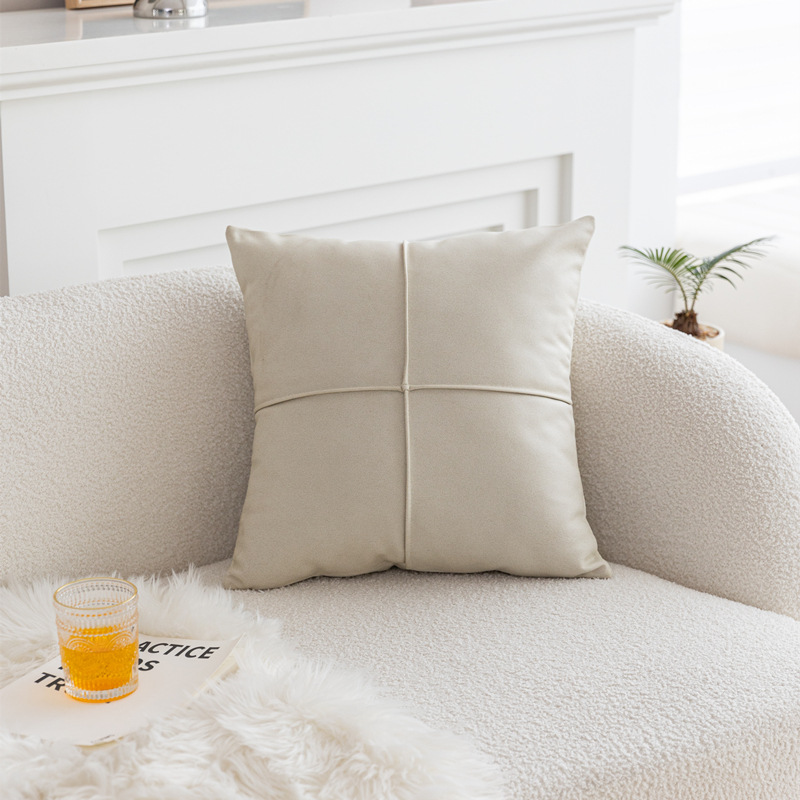 Crema de alto nivel retro viento nudo abrazo funda de almohada sofá cama cama marrón almohada de cintura cojín núcleo ventana flotante