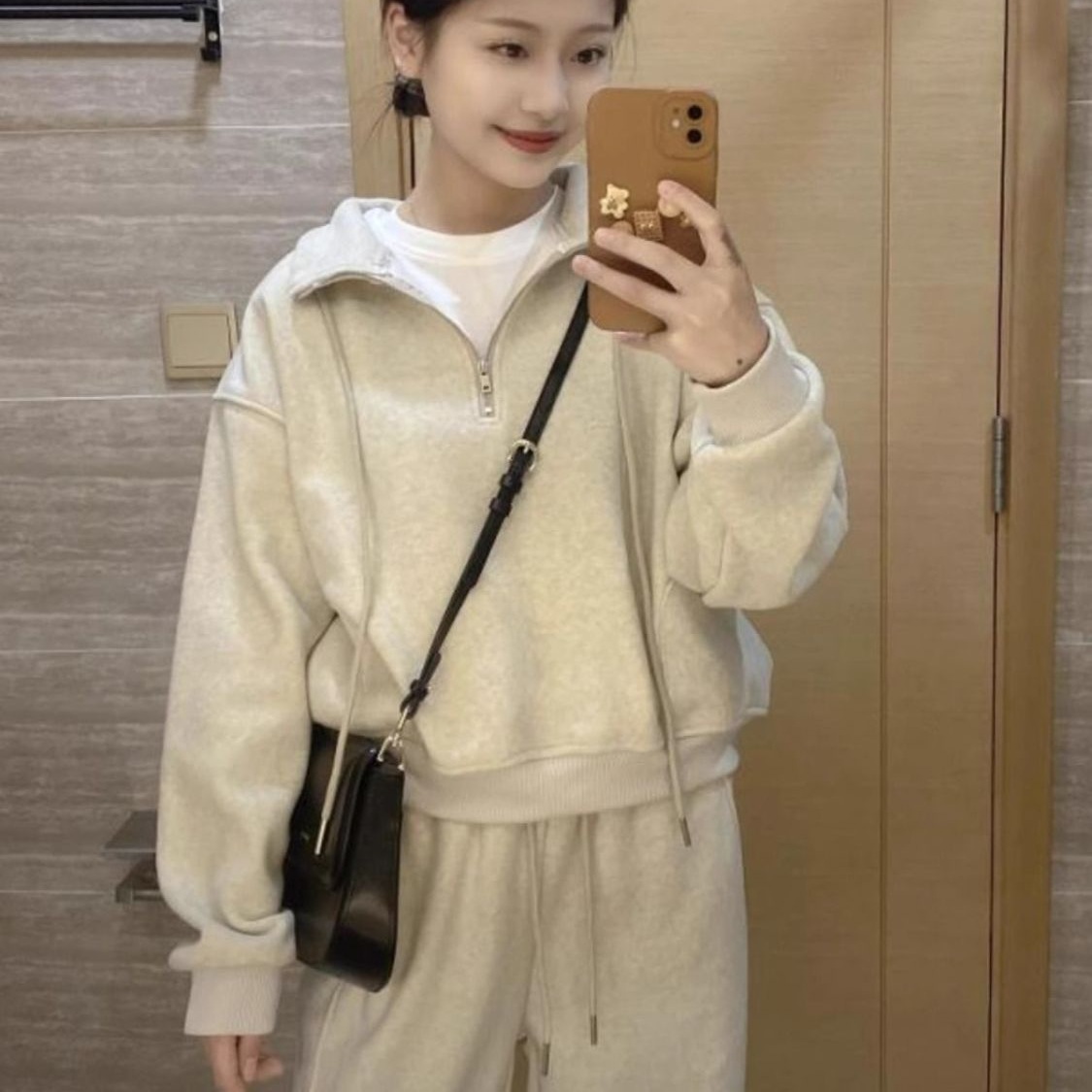 ActiveGo Casual Sportswear For Women, Autumn Winter Fashionable Sweatshirt Pants, Youthful And Age-Reducing Running Two-Piece Set_voghion.com