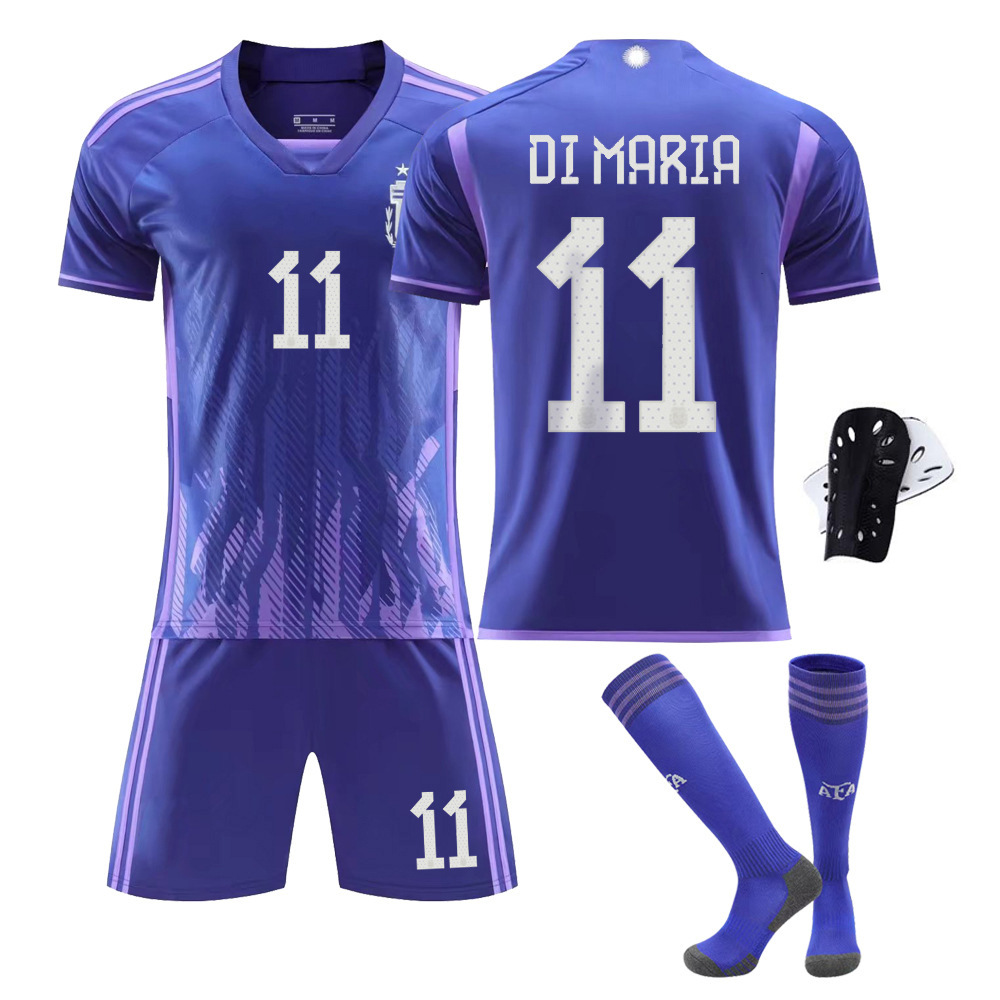 Verano Argentina fútbol uniforme niños traje de los hombres al aire libre correr deportes de secado rápido Massey Jersey mujeres adultas al por mayor