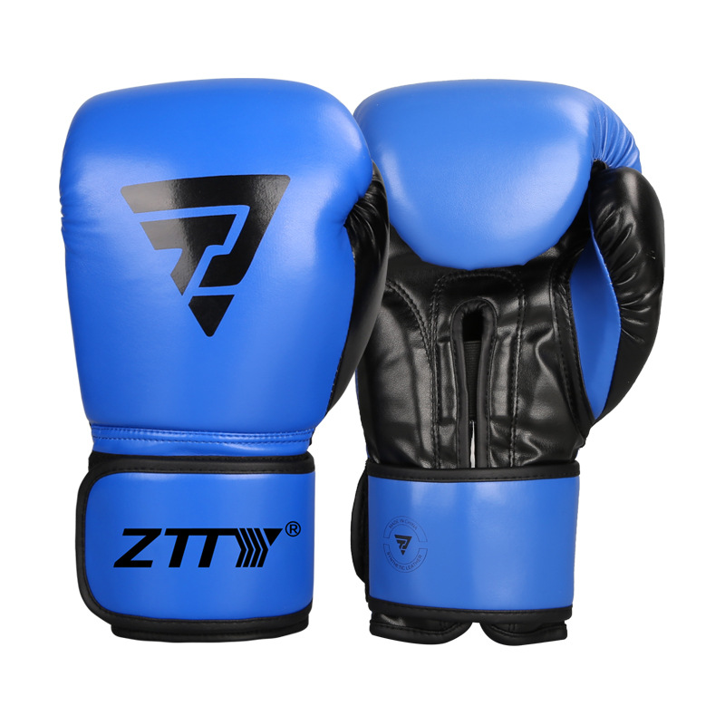 ZTTY nuevos guantes de boxeo de cuero brillante para adultos niños guantes Muay Thai guantes de lucha libre lucha saco de arena guantes de boxeo