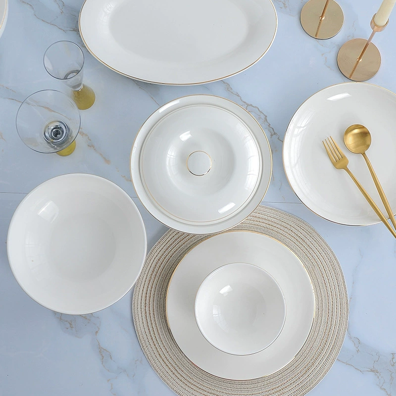 Tableware for hotel, ceramic soup bowl, set, Chinese style