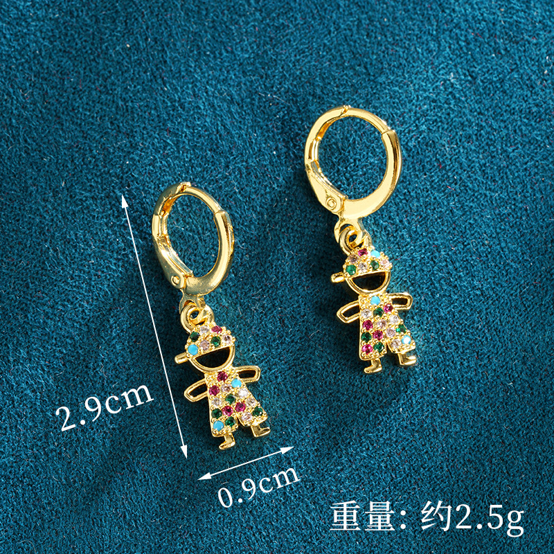 Vietnam Shajin nuevo estilo nicho diseño de personalidad con incrustaciones de diamantes collar de villano aretes joyas que no se desvanece durante mucho tiempo