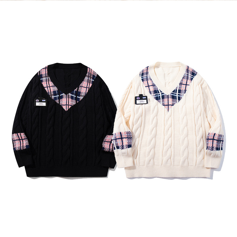 YWFG ropa de mujer americana retro estilo universitario 2025 Año Nuevo otoño superior versátil cuello redondo manga larga jersey