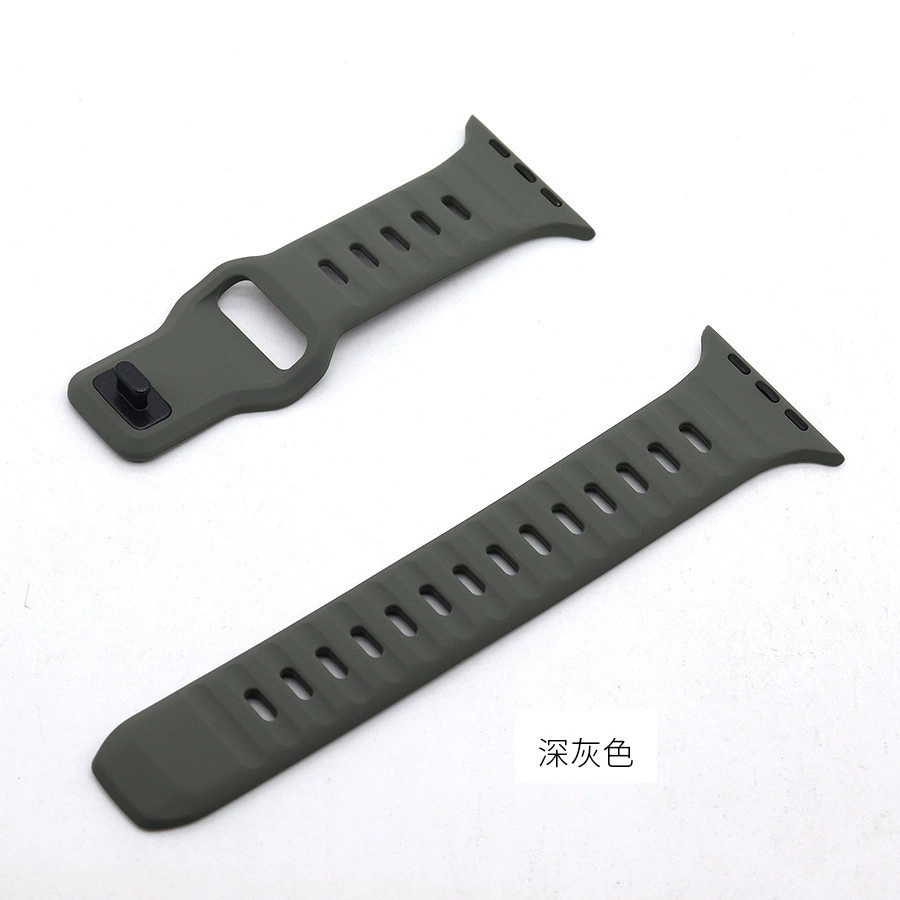 Силиконовый ремешок для Iwatch, новая спортивная модель с квадратной пряжкой, для Apple SE/8/Ultra, силиконовый ремешок для Apple