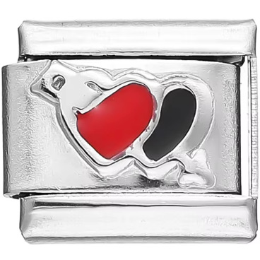 AliExpress Venta caliente DIY9mm módulo pulsera amor corazón doble melocotón corazón joya serie de costura de acero inoxidable pulsera de una sola pieza