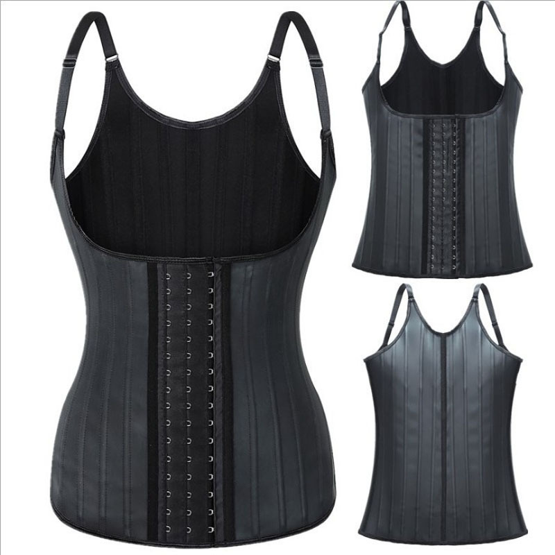 Latex Matte Rubber 25 Bone Vest Body Shaping Top Tunic Sports Corset Waist Shaping Body Shaping Foreign Trade Latex Matte Rubber 25 Bone Vest Body Shaping Top Tunic Sports Corset Waist Shaping Body Shaping Foreign Trade