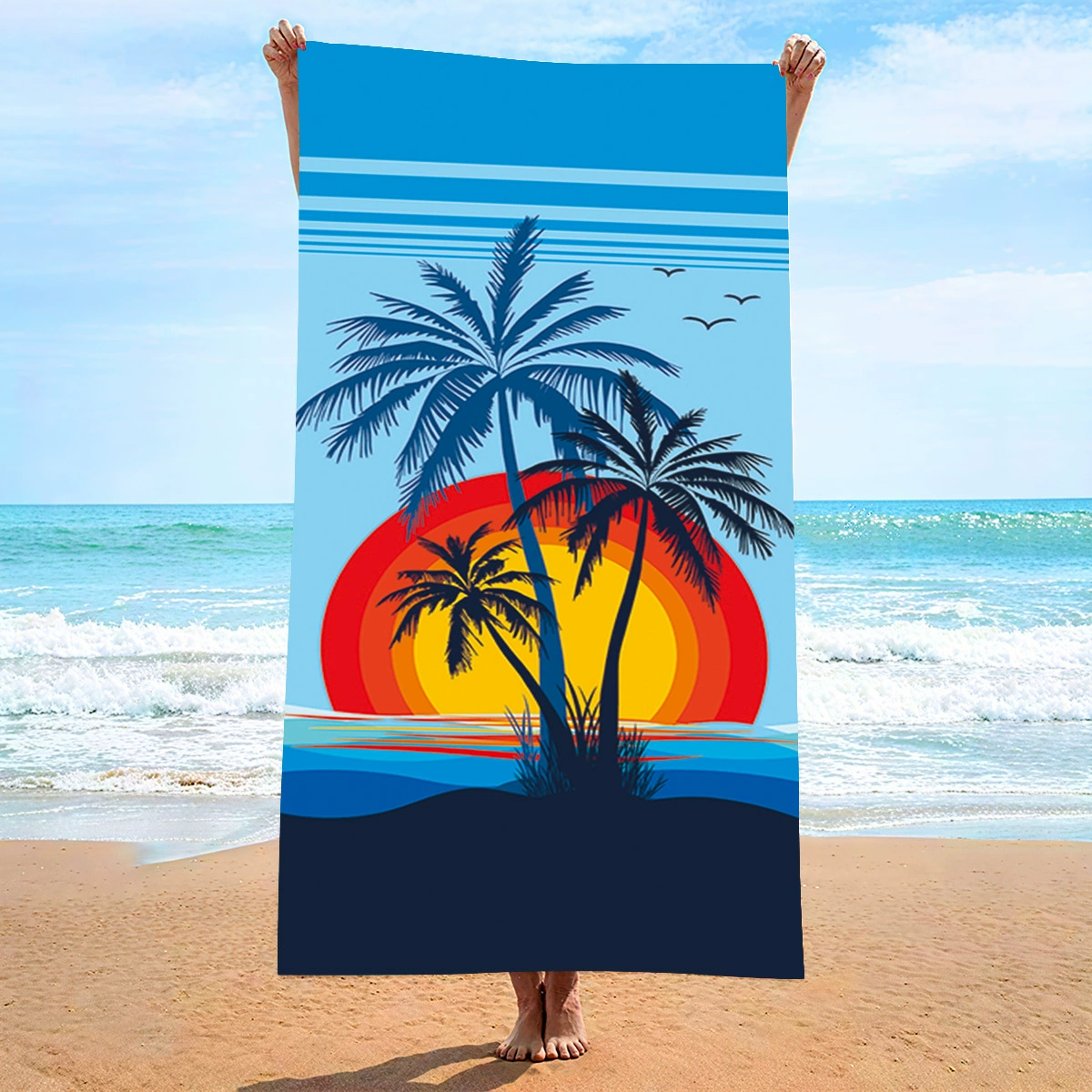 Quick dry double-sided beach cartoon cute bath towel, (Physicals), Amazon