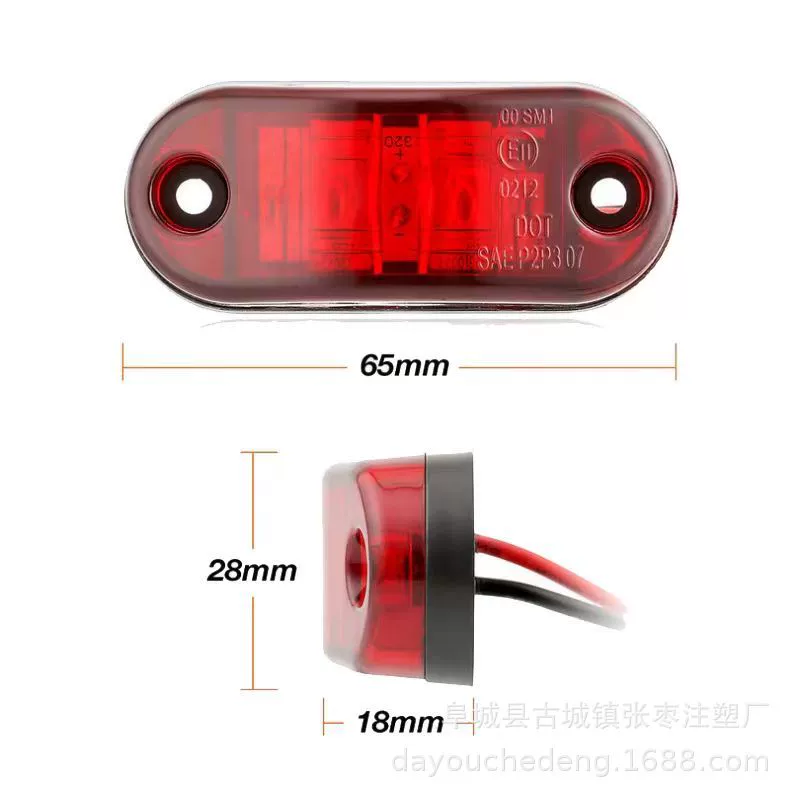 Высококачественный 2LED автомобильный край свет 12V/24V - красный, синий, зеленый и белый грузовик угловой сигнальный свет