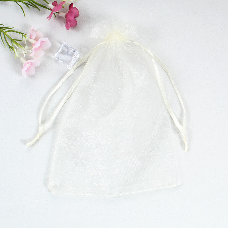 义乌现货批发欧根纱网纱珠宝首饰喜糖束口袋多色礼品化妆品首饰袋