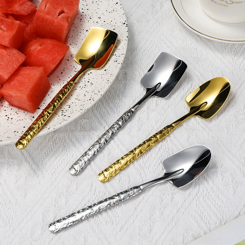Щипка-лопатка из нержавеющей стали 304 с водя watermelon рисунком на ручке, лопатка для арбуза, квадратная лопатка, лопатка для десертов, Korean style ложка