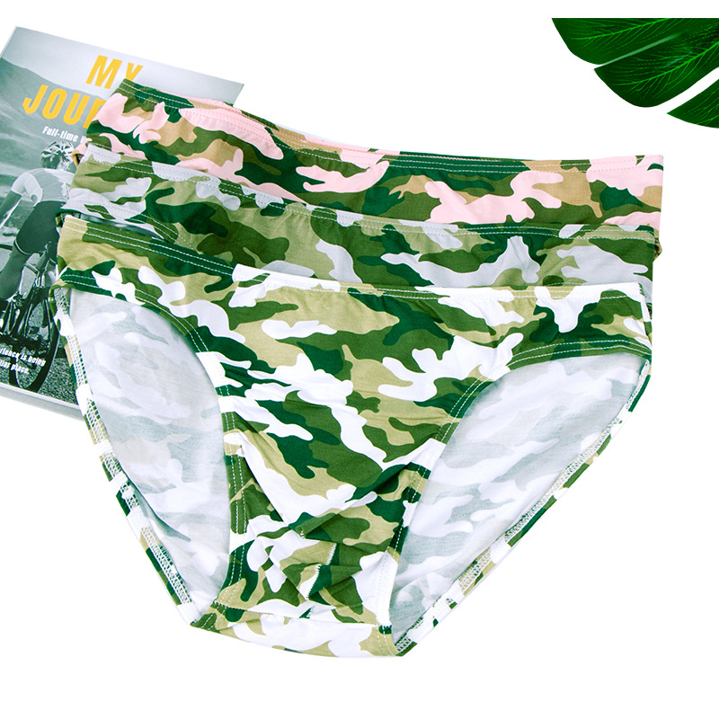 Camouflage High Elastic Lenzing Modal Sexy Men's Briefs Men's Breathable Sweat-Absorbent Thin Fashion Trend Wholesale