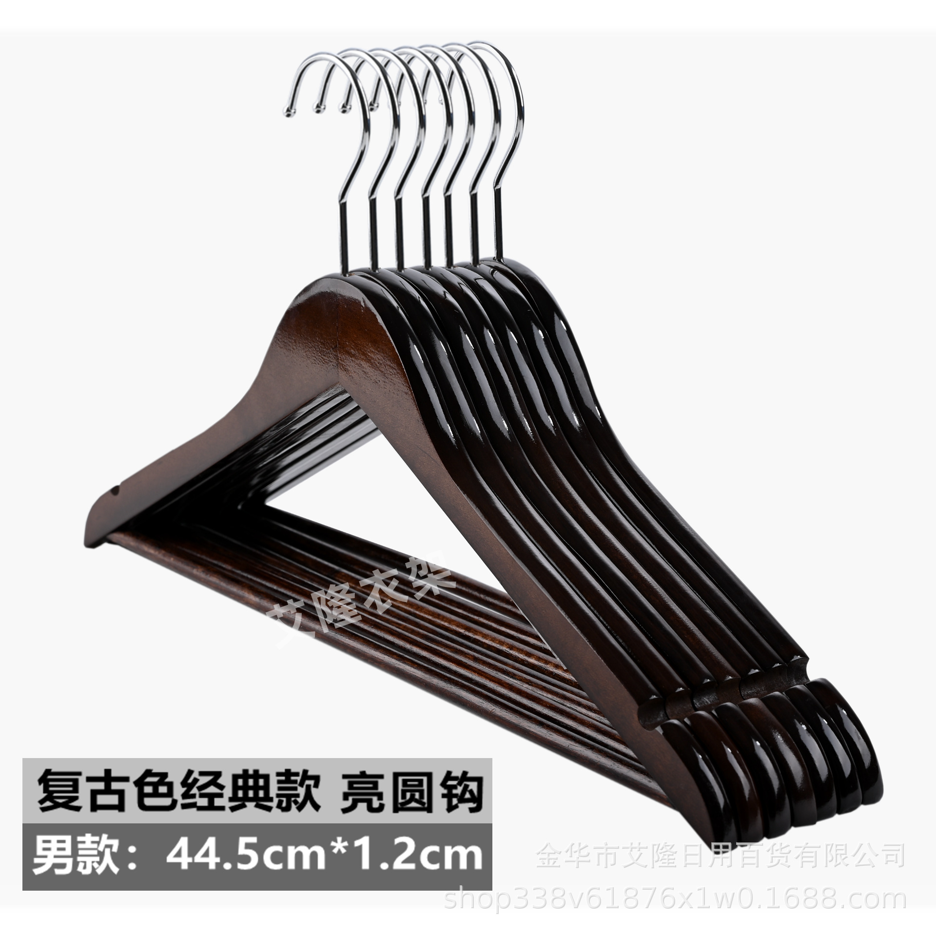 Percha de ropa de madera maciza percha de ropa percha hogar adulto sin costura tienda de ropa percha de ropa de madera percha al por mayor