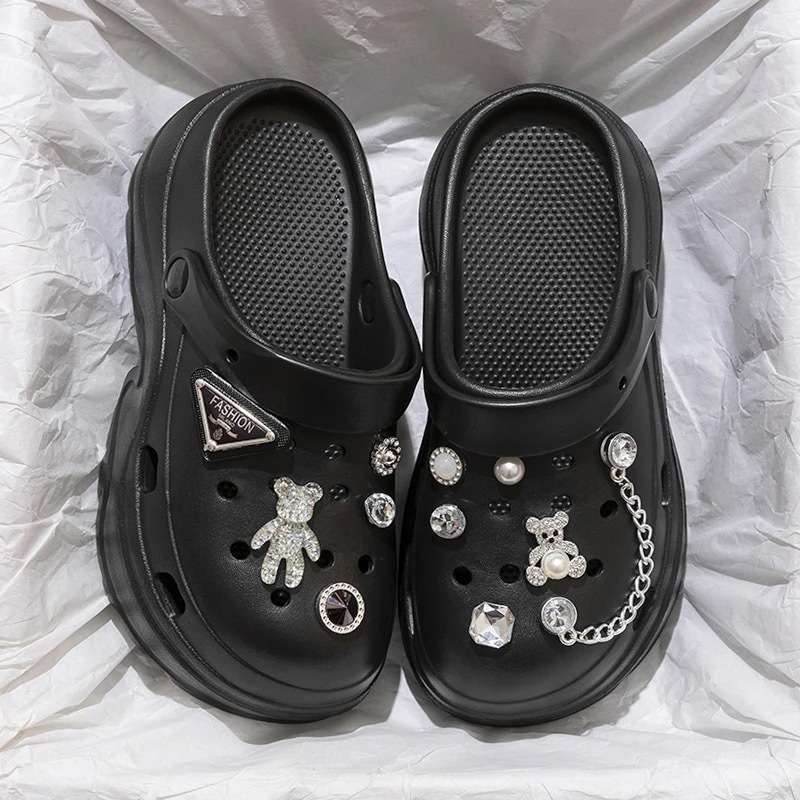 블랙 [인스 다이아몬드 베어] 키높이 7.0/슬리밍-34-35 (33-34피트 권장)