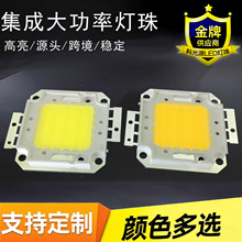 LED10w-100WCOB三安芯片大功率铜支架高亮光源跨境投光灯集成手电