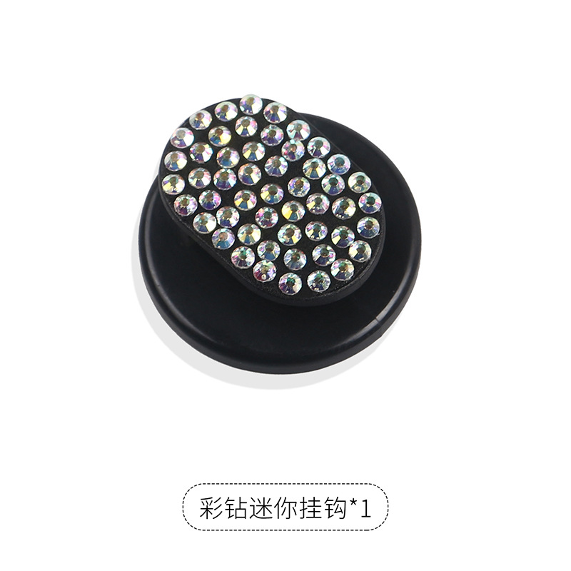 Gancho interior del coche pasta de primera fila creativa práctica Diamante incrustado lindo coche multifuncional asiento trasero pequeño gancho