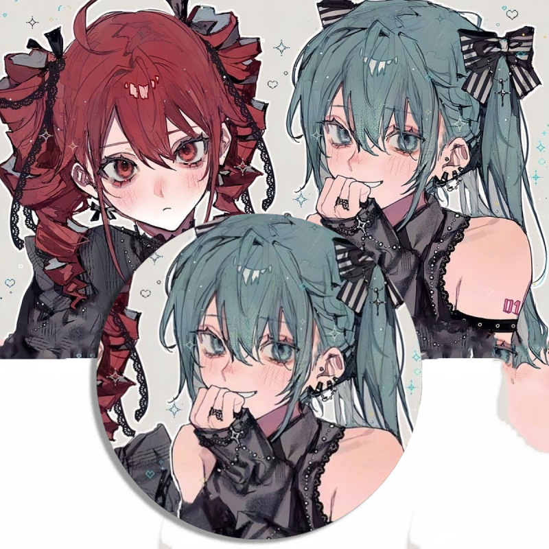 初音未来同人周边 重音teto徽章谷子马口铁镭射徽章吧唧礼物挂件|undefined