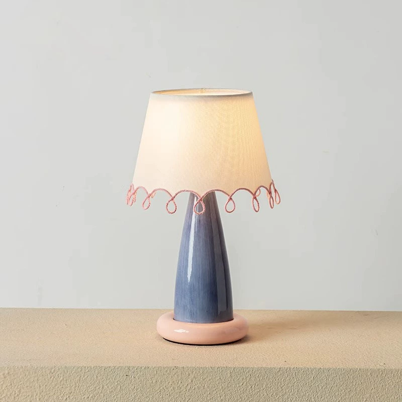Скандинавский дизайнерский декоративный ночник для спальни, настольная лампа LOOP розового цвета, с регулируемой яркостью, защищающая глаза, креативная лампа для прикроватной тумбочки