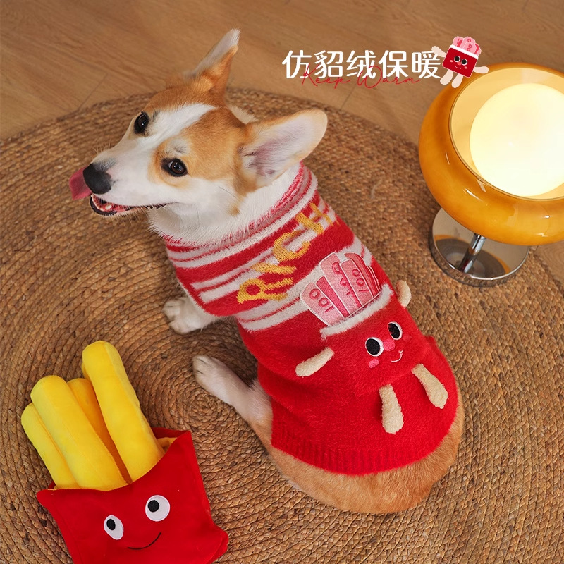 Corgi ropa otoño invierno suéter calentamiento Fado Bagco perro de tamaño medio cachorro perro de invierno mascota ropa de perro