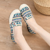 Demi-season footwear, ethnic non-slip slip-ons for leisure for mother, 2021 collection, soft sole