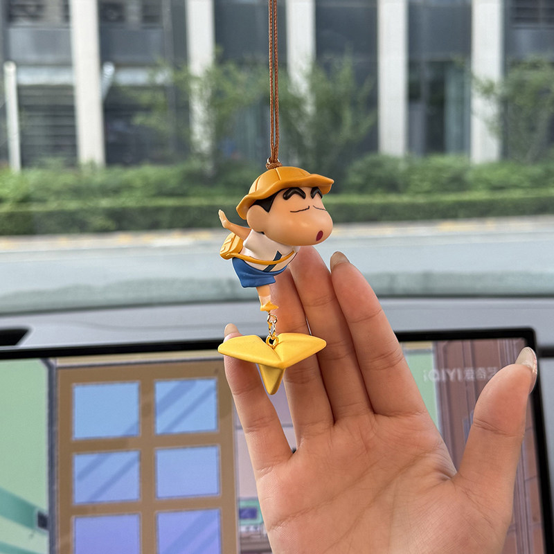 2026 New Genuine Crayon Shin-chan Car Pendant for Interior Rearview Mirror, Cute and Therapeutic Hanging Decoration