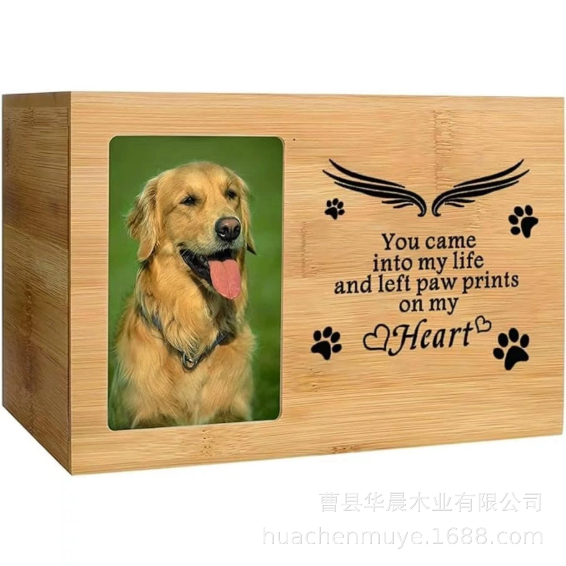 Деревянная пепел для домашних животных с фоторамкой для животных Кремация пепел для домашних животных