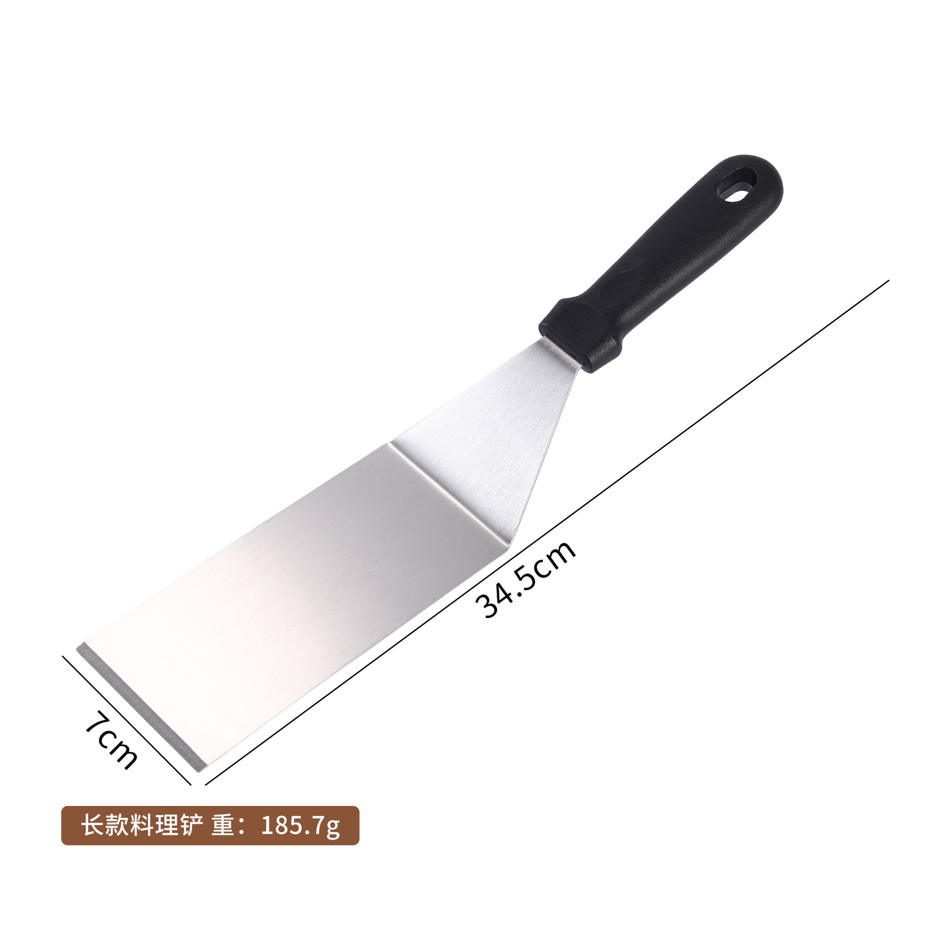 Espátula de Barbacoa de Acero Inoxidable con Mango PP para Cocina y Exterior