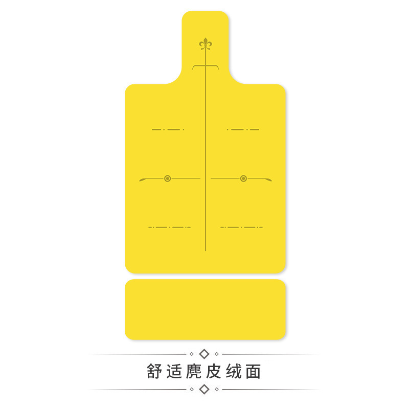 跨境麂皮绒印花普拉提核心床垫橡胶器械体位保护垫纯色瑜伽垫尾垫|undefined