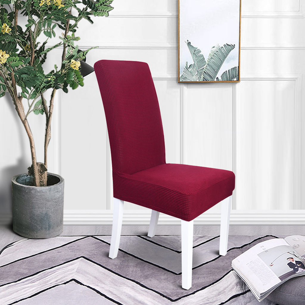 Transfronterizo al por mayor elástico agitado cubierta de silla de terciopelo general color sólido engrosado fábrica de cubierta de silla de restaurante hotel