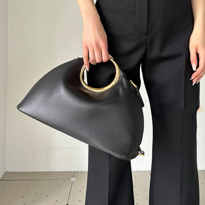 Niche Design French Elegant Handbag Metal Ring Cloud Bag Evening Bag 2026 Early Spring Luxury Small Bag - Thumbnail 3