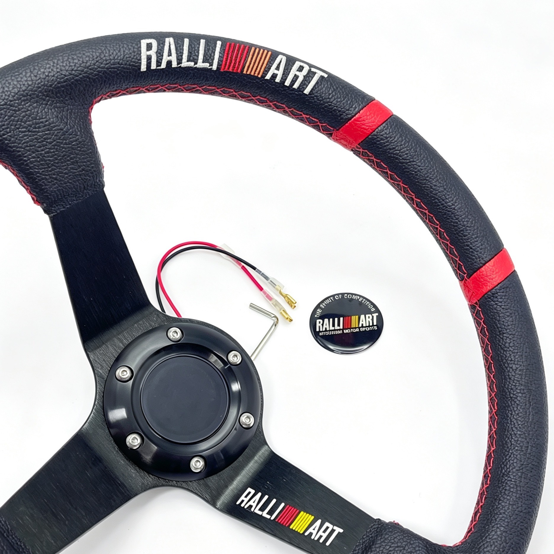 14inch Ralliart Car Modified Deep Concave Steering Wheel, Beidou Star Lancer Wing God Universal Sports Steering Wheel