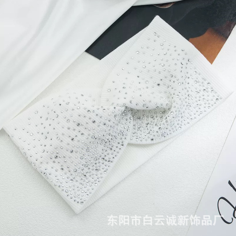 Transfronterizo nuevo pelo de diamantes de imitación con cara lavado tocado crossover señoras deportes diadema lavado cinturón de pelo