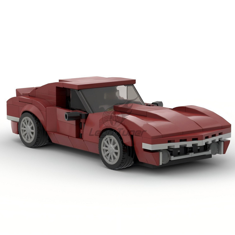 Cross-border MOC building blocks 82295-Chevrolet Corvette C3 sports car small particle model compatible Cross-border MOC building blocks 82295-Chevrolet Corvette C3 sports car small particle model compatible