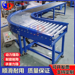 无动力滚筒工作台工业皮带链板螺旋流水线传送带输送机90度转弯机