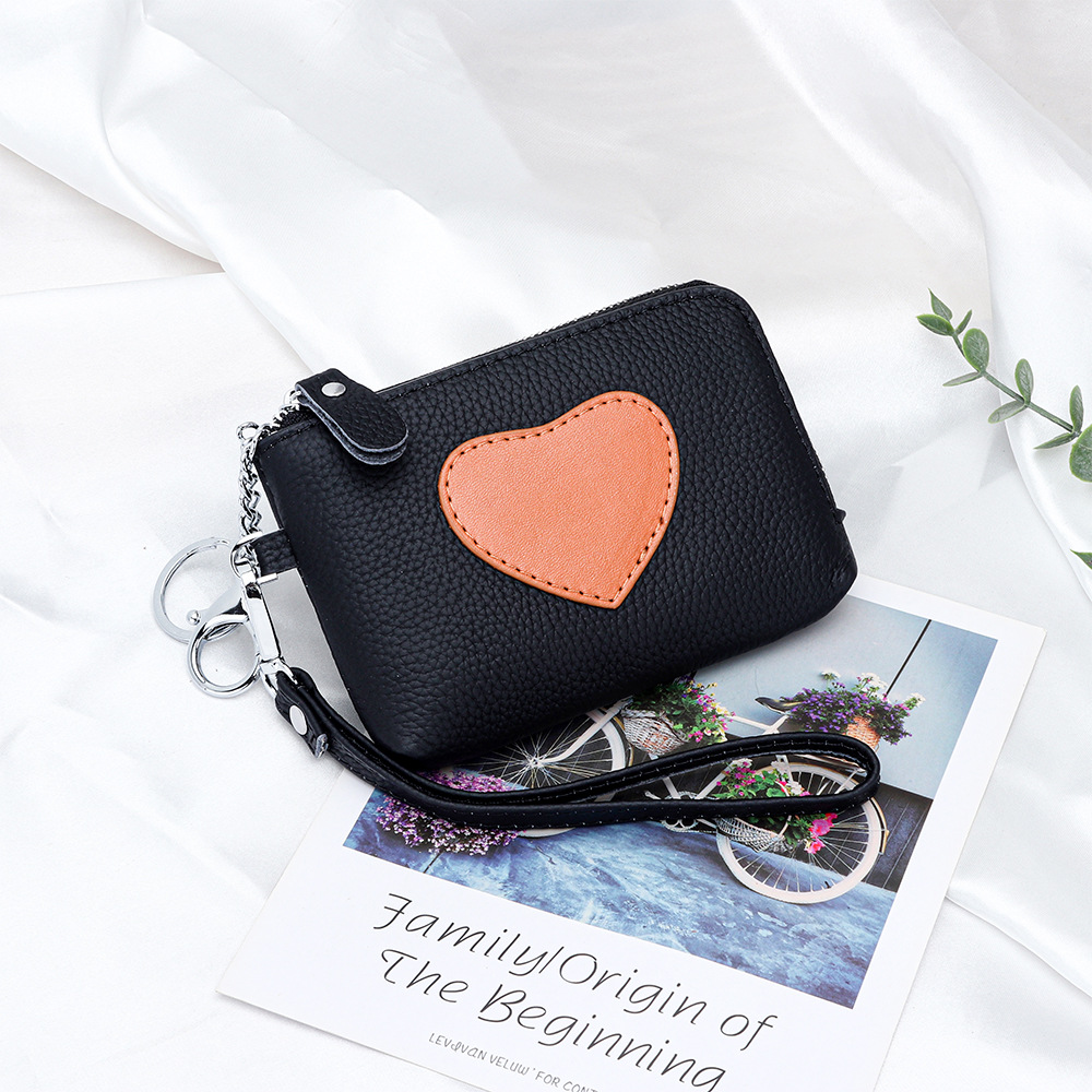 Genuine Leather Mini Compact Coin Purse 2025 New Arrival Cute Women's Handheld Zipper Wallet ID Card Holder - Thumbnail 7