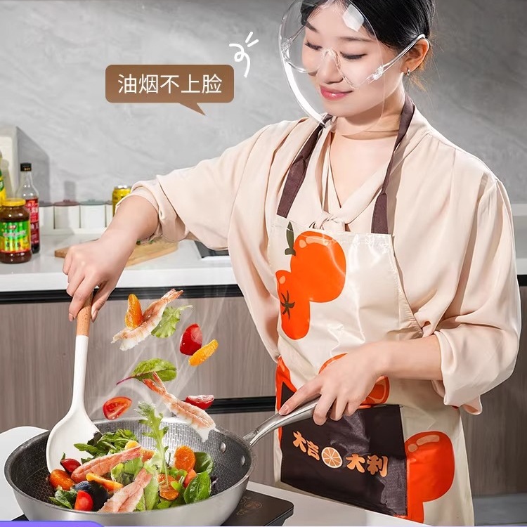 厨房炒菜防油烟面罩女士全脸防护遮脸面具面部护脸做饭防油溅