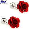 [TZG Cufflinks] French cufflink cuff sleeve nails men's wedding cufflink rose red