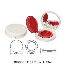 新款翻盖bb霜粉底液空盒包材方形圆形气垫盒带镜子彩妆包装厂家