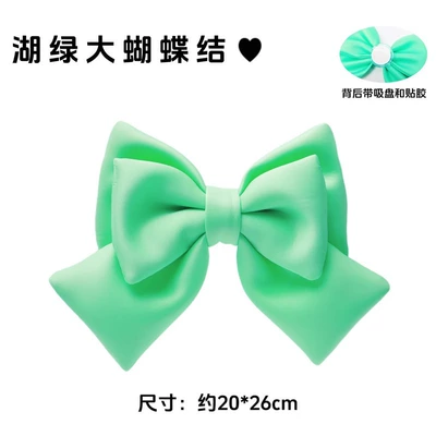 Vehicle Decorative Bow, Cute: Motosiklet dəbilqələri - fresh-green-27cm-bow
