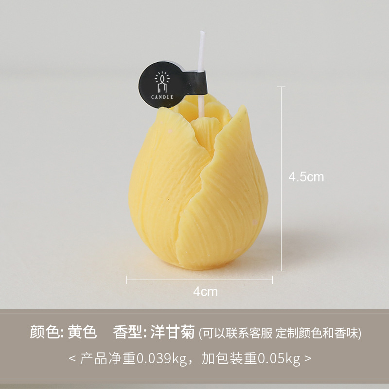 Tulipán aromaterapia vela mano regalo hecho a mano regalo creativo decoración Día DE LA Madre forma de la flor vela al por mayor
