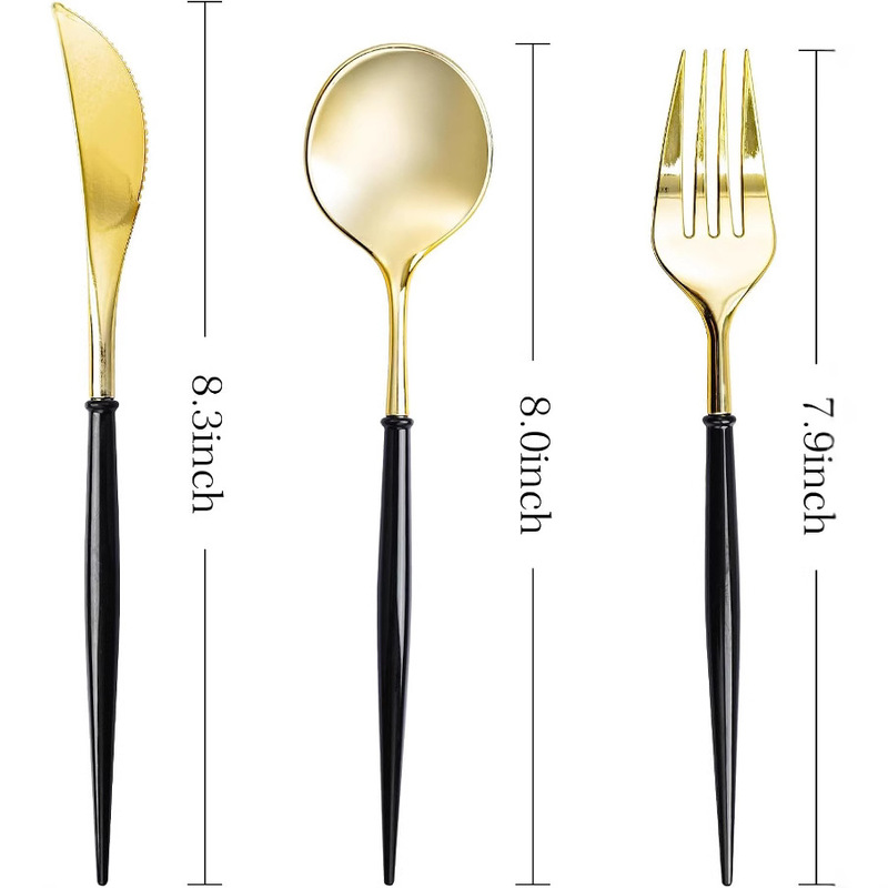 in stock Foreign Trade Dinner Plastic Golden Knife, Fork and Spoon Disposable suit silver Fork Black Knife, Fork and Spoon Tableware Cross-border in stock Foreign Trade Dinner Plastic Golden Knife, Fork and Spoon Disposable suit silver Fork Black Knife, Fork and Spoon Tableware Cross-border