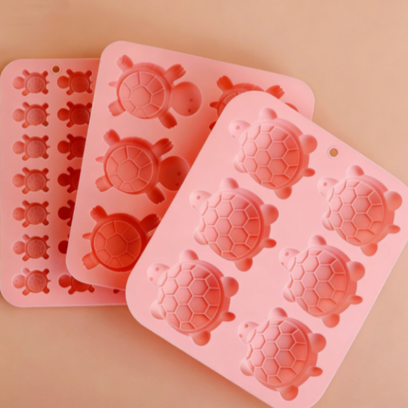 In Stock: 6-Cavity Large Turtle-Shaped Silicone Mold Baking Tool, Chocolate Mold, Ice Cube Mold, Handmade Soap Mold, Cake Mold